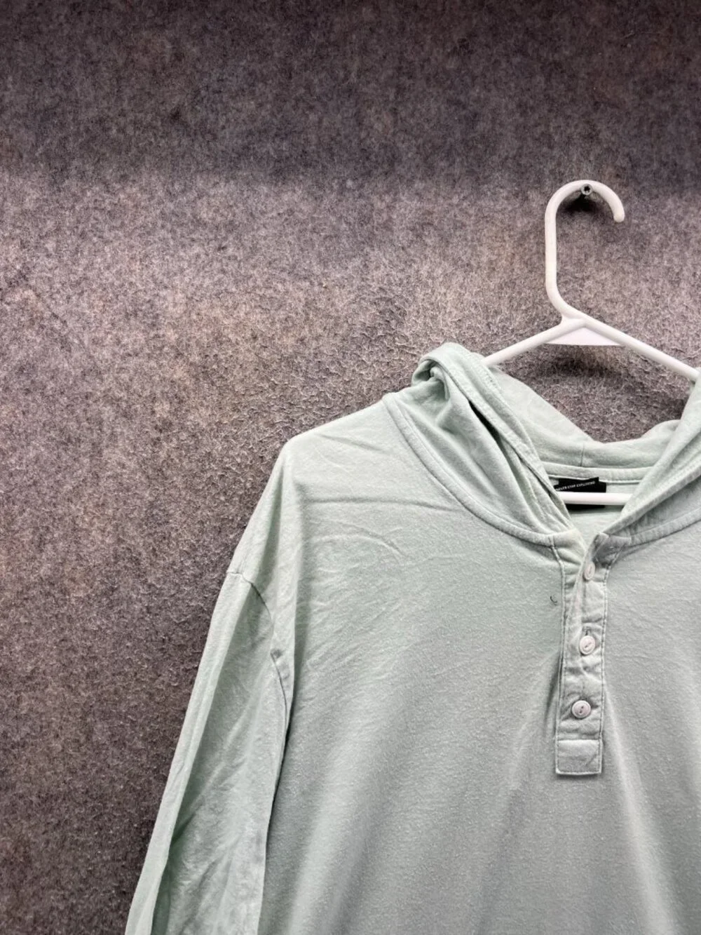 The North Face Hoodie Mens 2XL Green Henley Pullover Lightweight Jacket Logo
